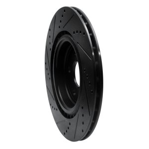 Jaguar I-Pace Brake Rotor (1) - Rear Right - R1 Concepts - Drilled & Slotted - Black - `17-`20